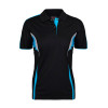 Ladies Coolabah Polo Shirts Black Aqua Grey